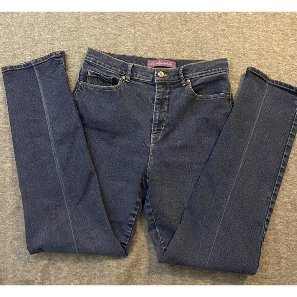 Gloria Vanderbilt Jeans Womens 10 Blue Amanda High Rise Tapered Leg Stretch - Picture 3 of 12